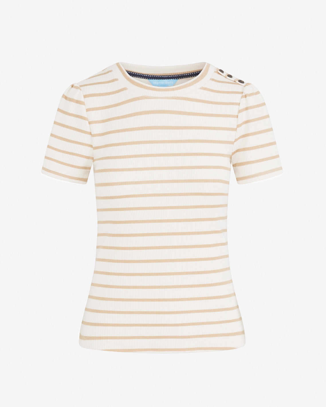 Stripe Crewneck Tee in Ivory | Draper James Essential