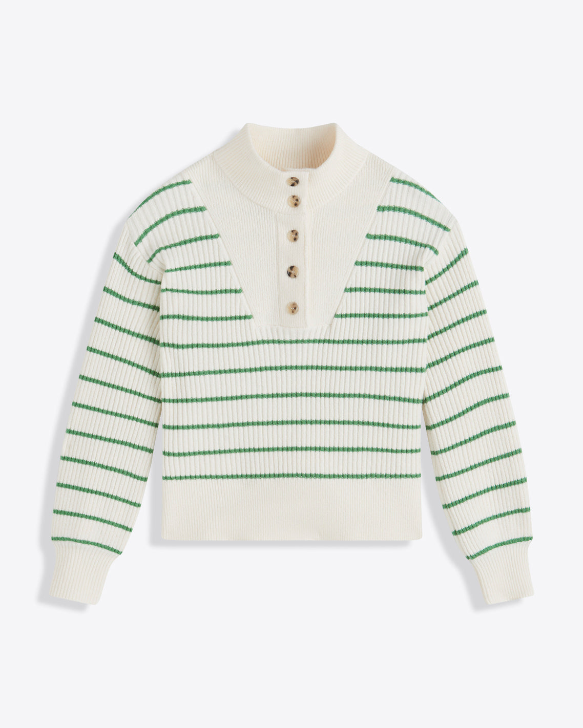 Striped Button Front Sweater | Draper James Premium