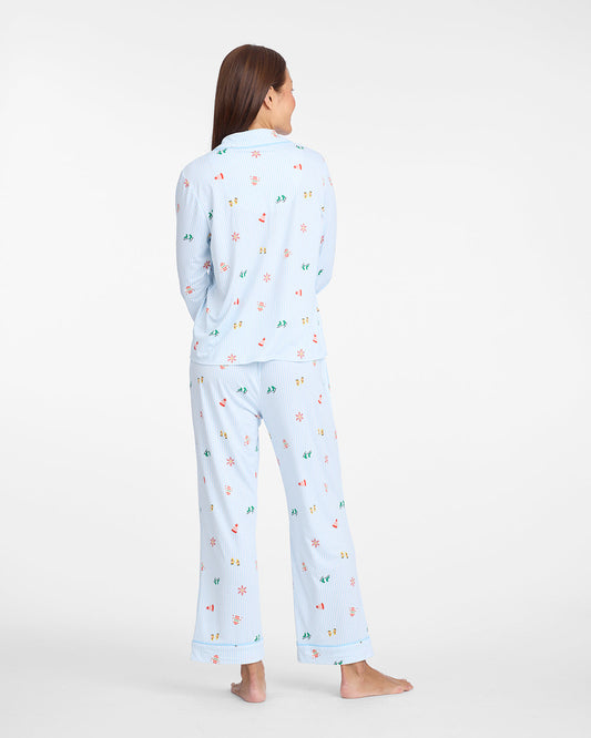 Linda Long-Sleeve Pajama Set in Winter Wonderland | Draper James Best Seller