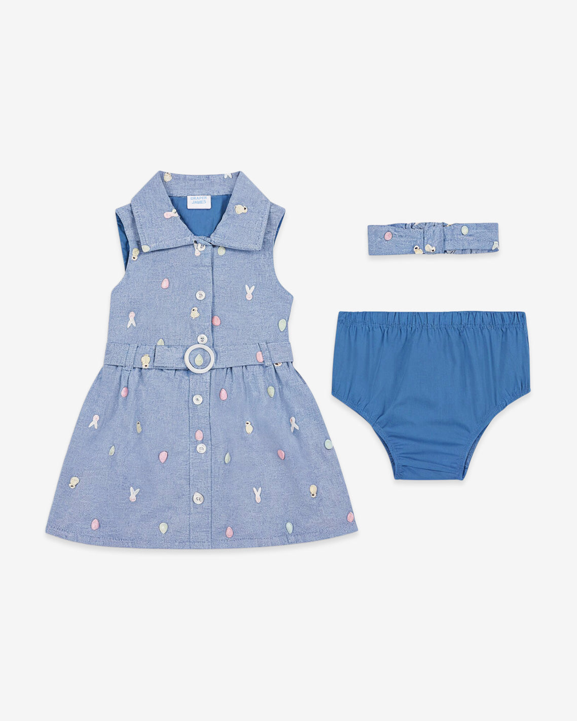 Dress with Headband in Blue Chambray | Draper James Hot Sale