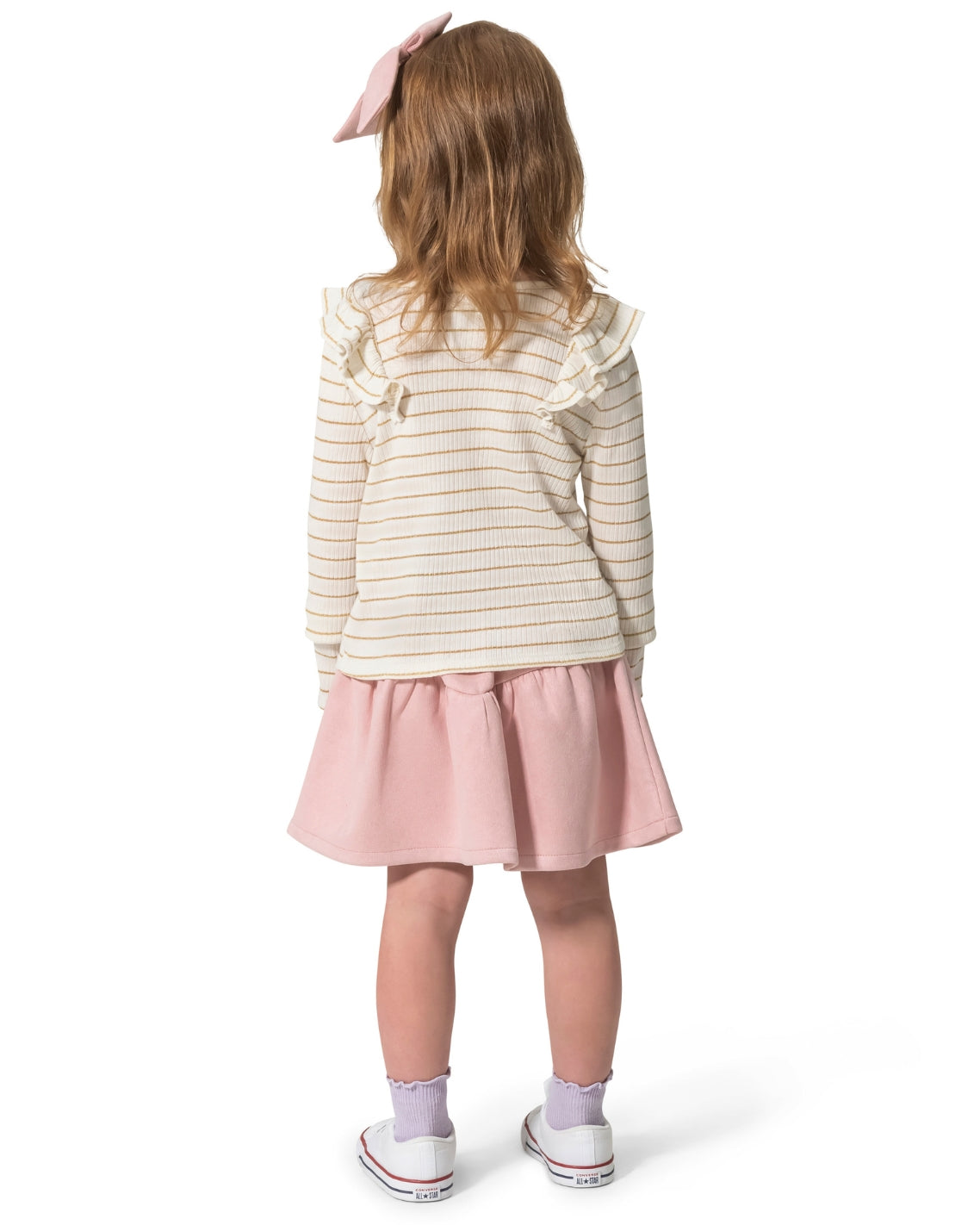 Girls' Long-Sleeve Top, Skirt And Bow Set | Draper James Great Value