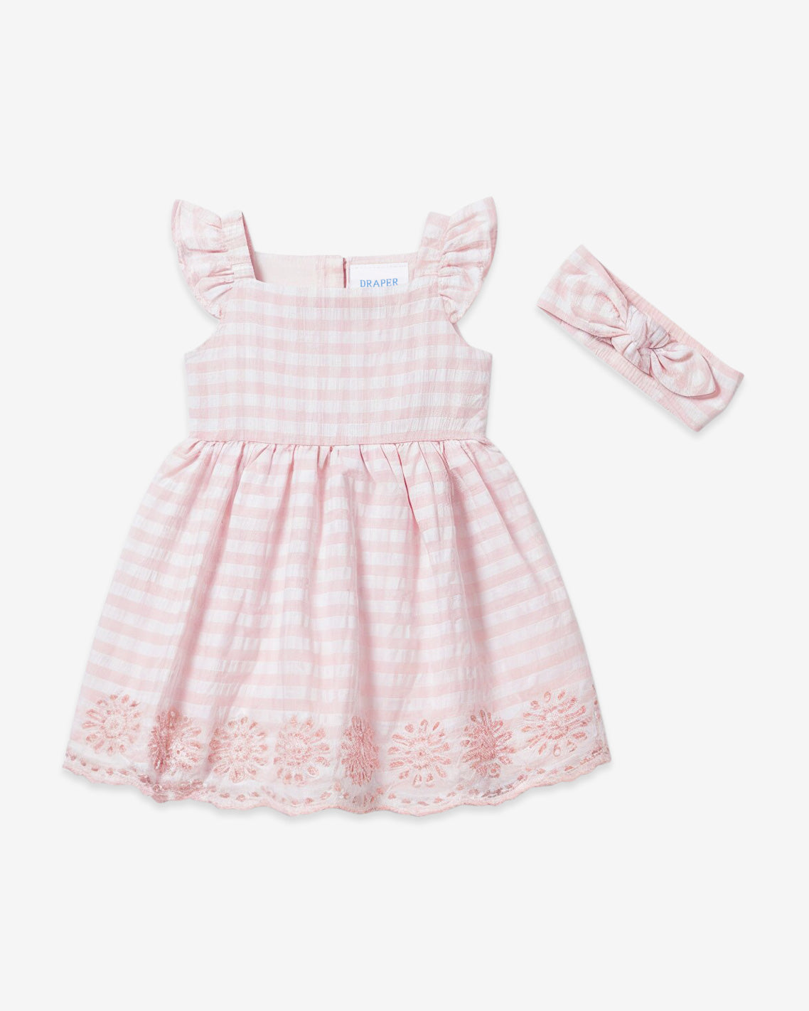 Dress with Diaper Cover in Pink Plaid | Draper James Latest
