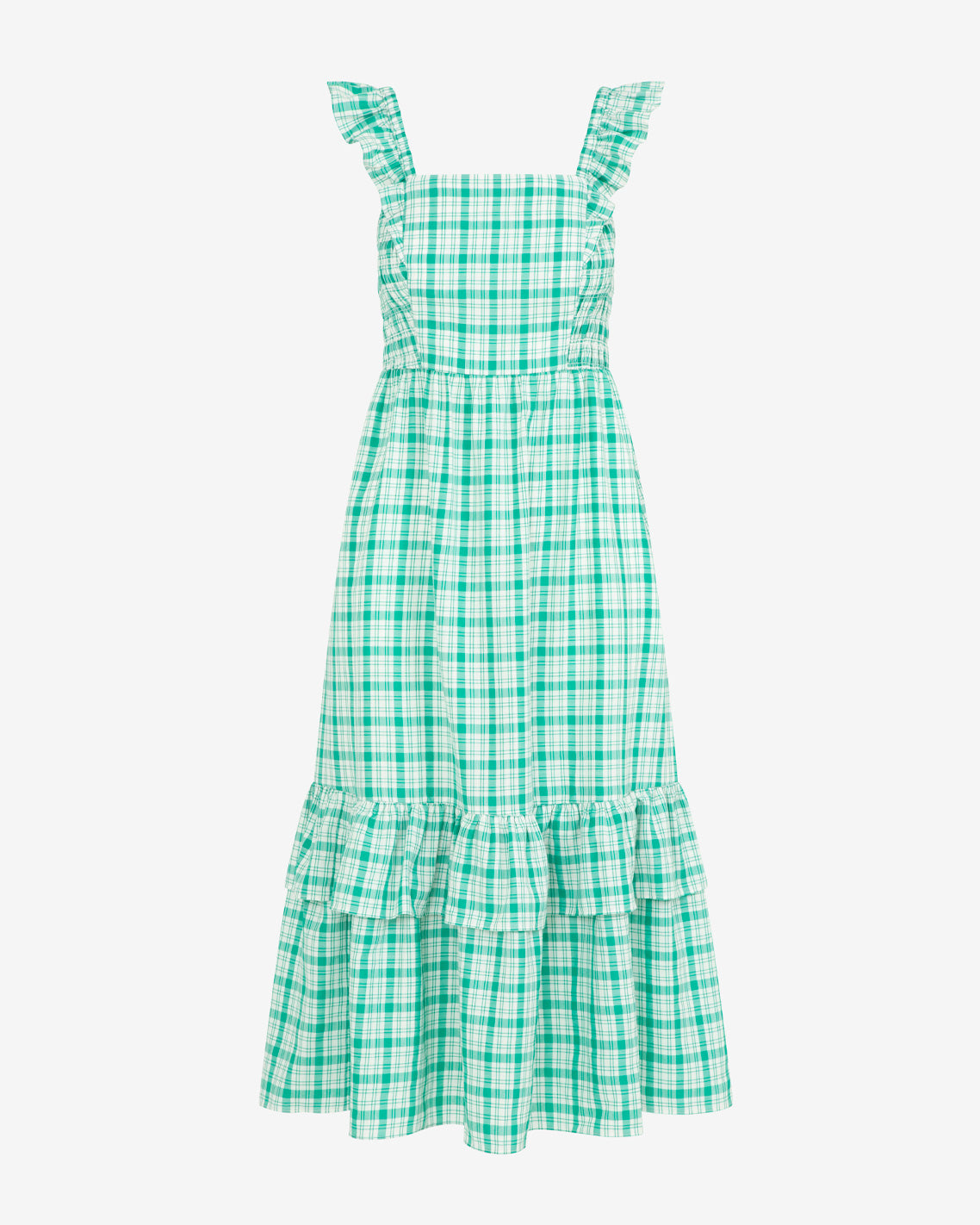 Carrie Midi Dress in Green Plaid | Draper James Classic