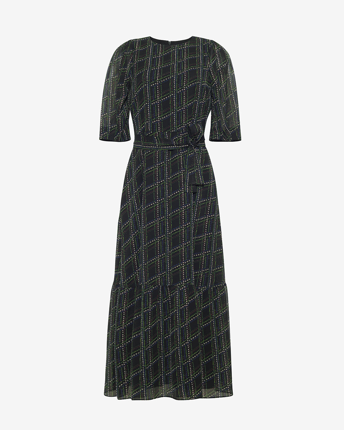 Sophie Tie Waist Midi Dress in Dainty Check | Draper James Popular