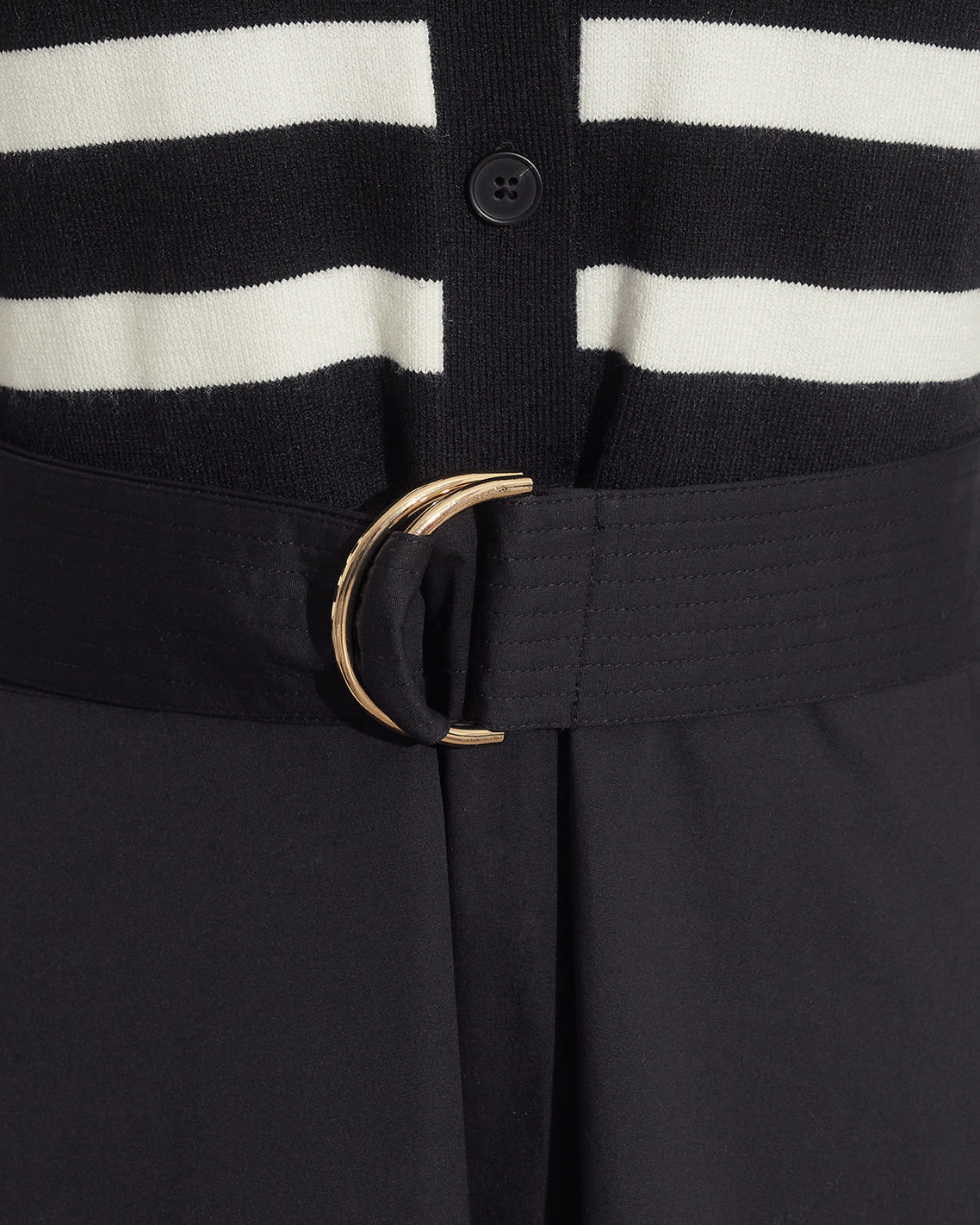 Darcy Mixed Media Dress in Black Stripe | Draper James Trusted