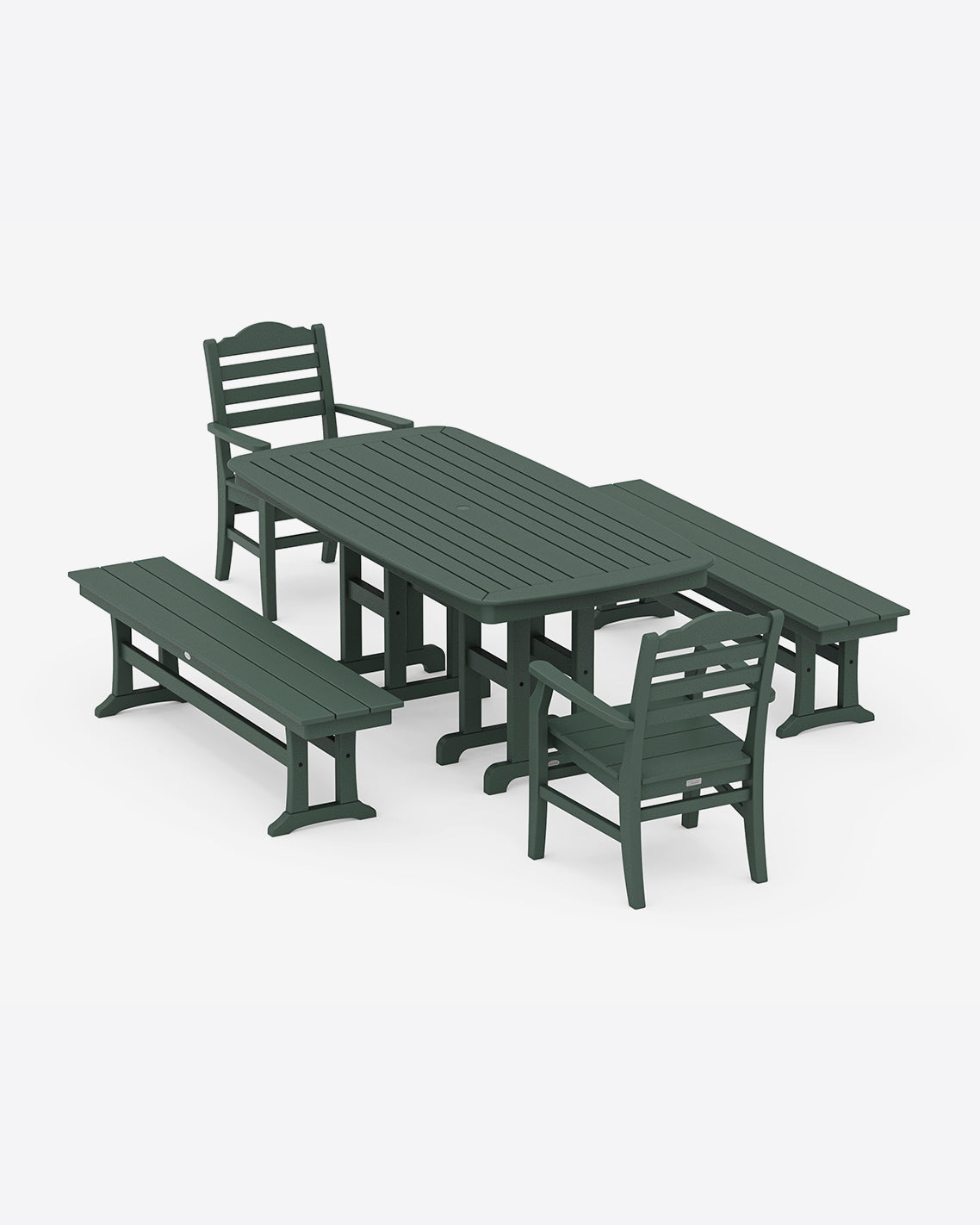Savannah 5-Piece Dining Set with Benches in Blue | Draper James Customer Favorite