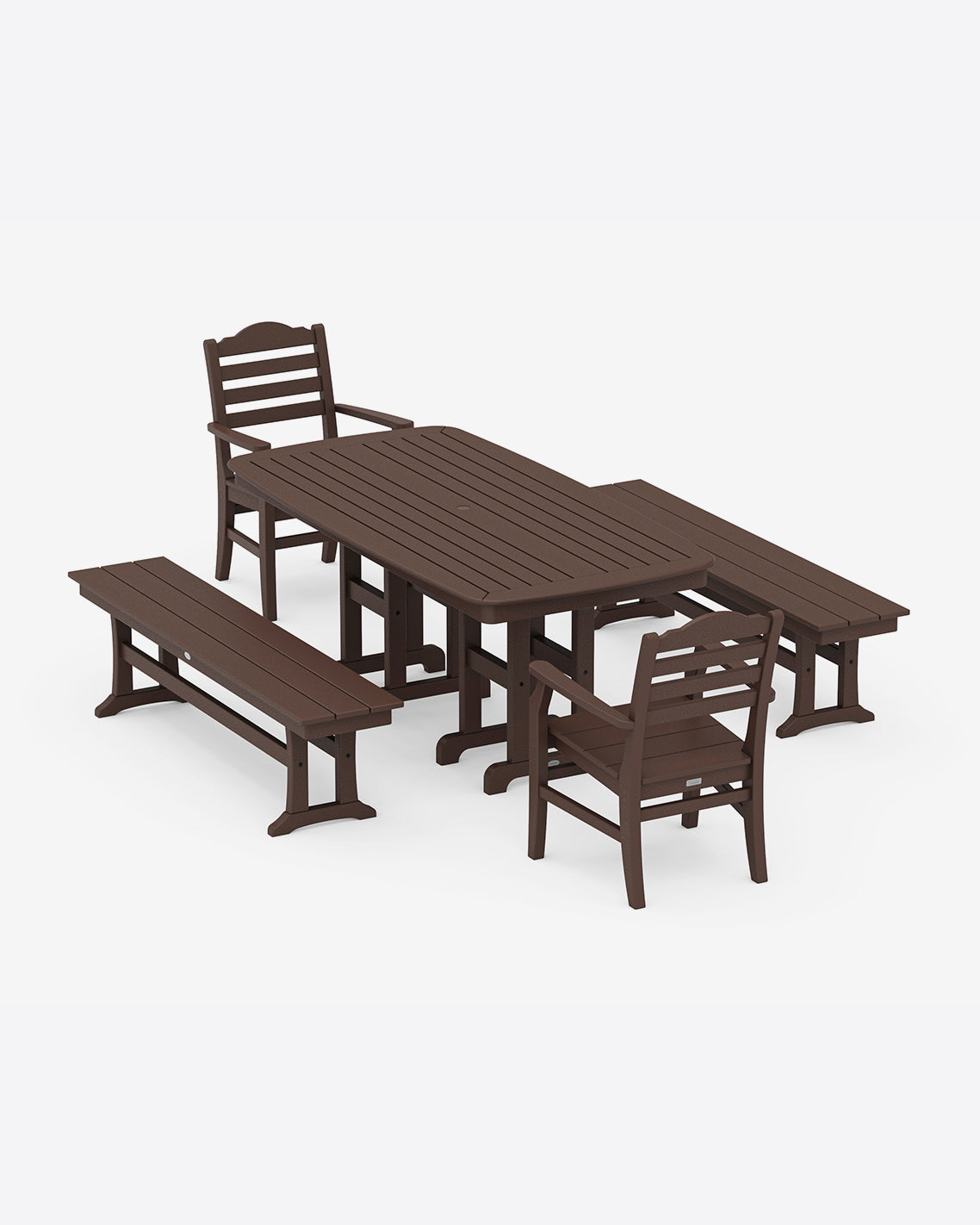 Savannah 5-Piece Dining Set with Benches in Teal | Draper James Signature