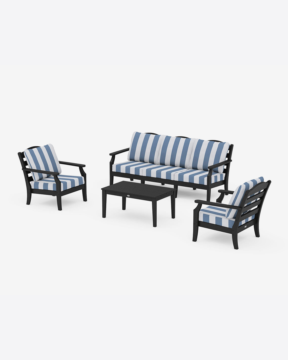 Savannah 4-Piece Deep Seating Set with Sofa in Cabana Stripe | Draper James Classic