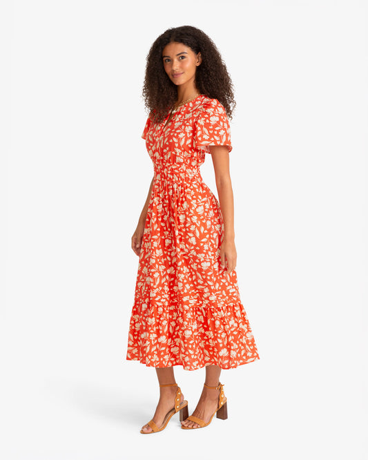Hollie Midi Dress in Floral Poppy | Draper James Hot Sale