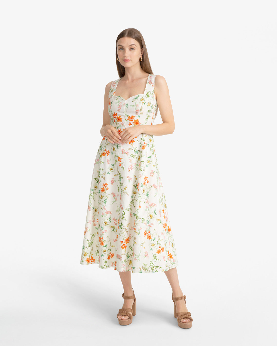 Radley Sleeveless Midi Dress in Floral | Draper James Customer Favorite