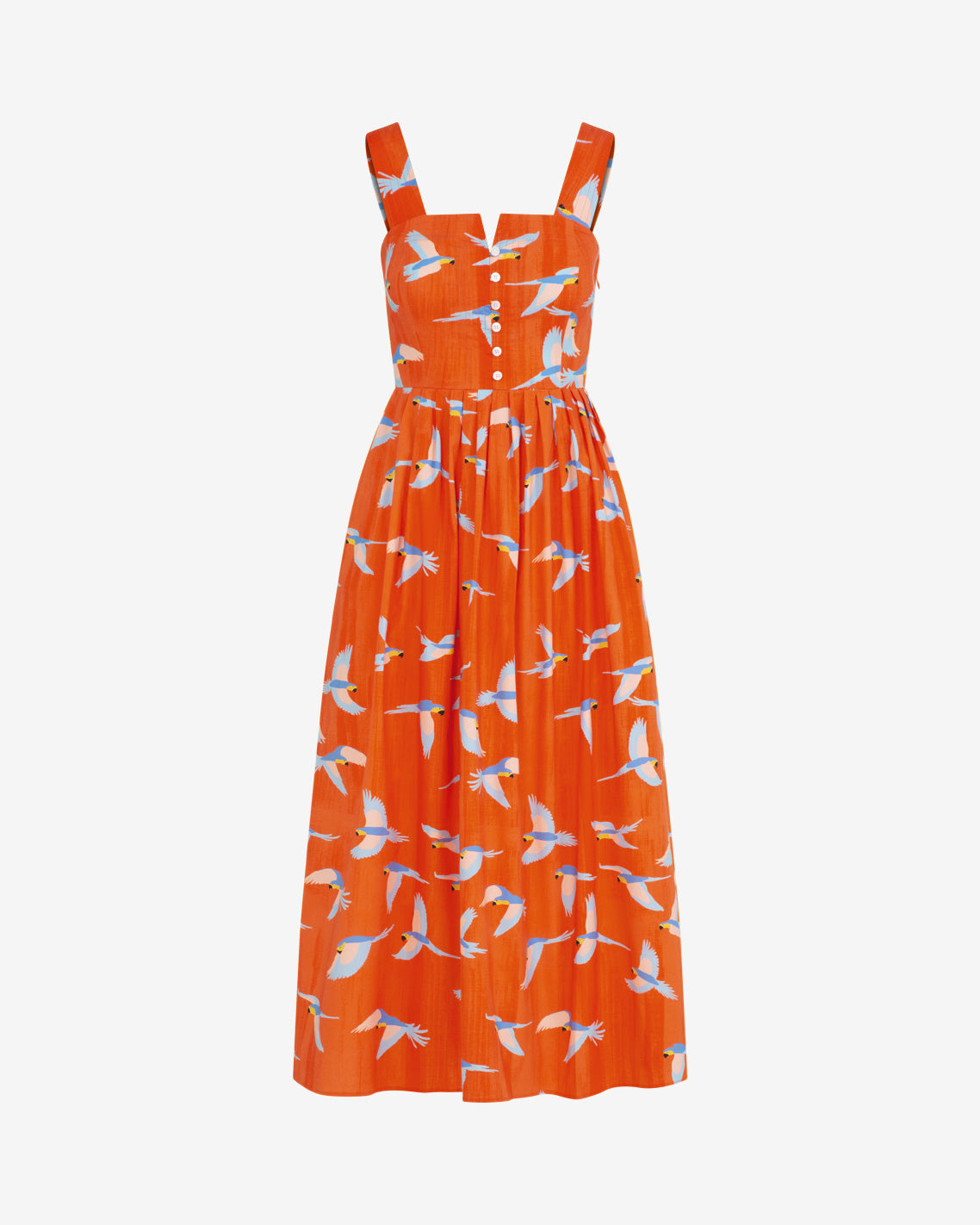 Esme Midi Dress in Parrot Print | Draper James Best Seller
