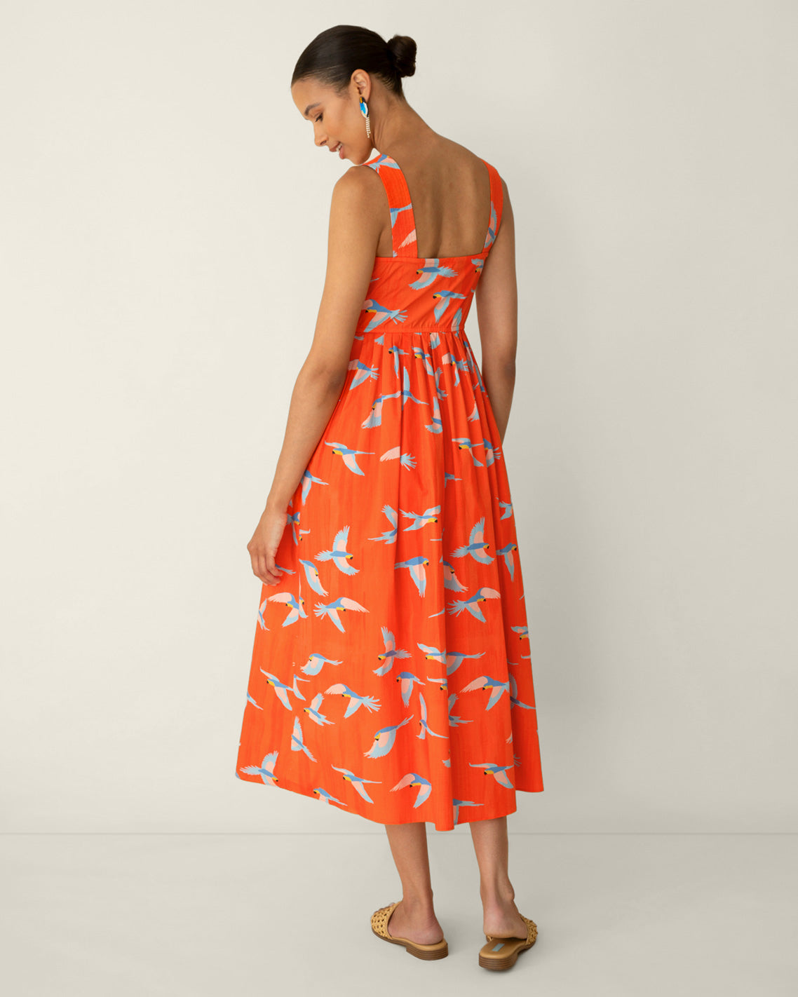 Esme Midi Dress in Parrot Print | Draper James Best Seller