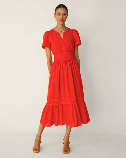 Hollie Midi Dress in Embroidered Flower | Draper James Customer Favorite