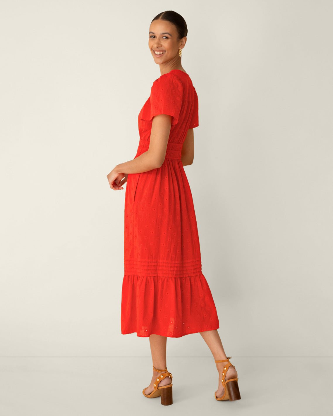 Hollie Midi Dress in Embroidered Flower | Draper James Customer Favorite