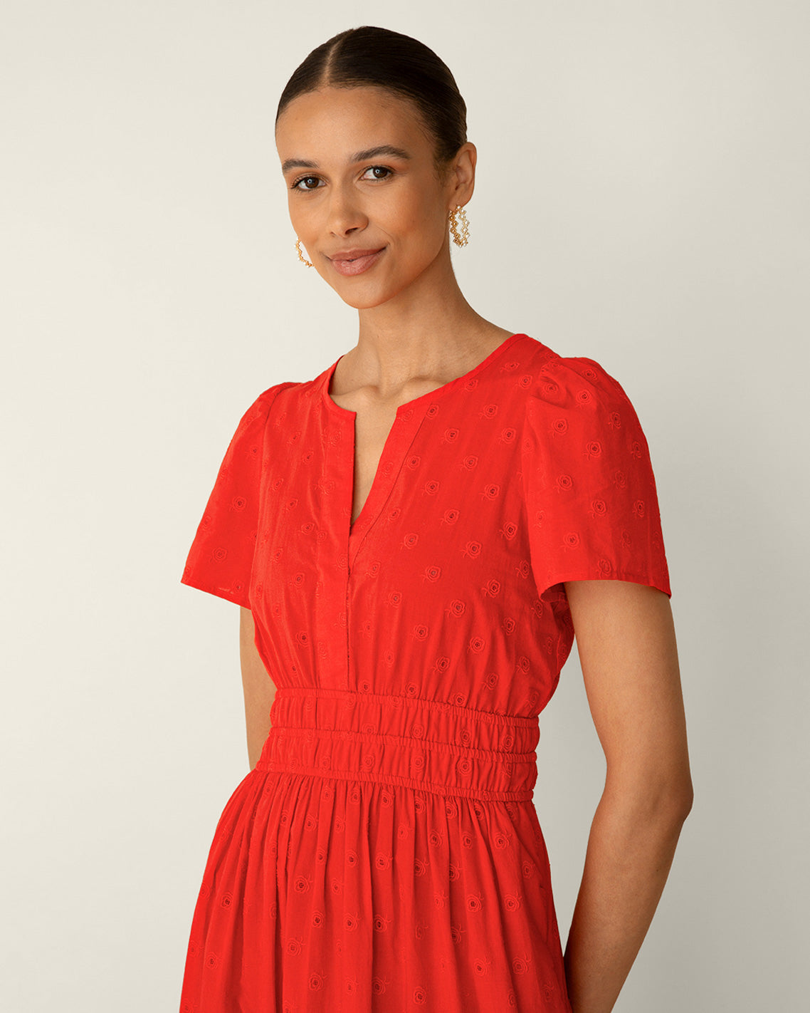 Hollie Midi Dress in Embroidered Flower | Draper James Customer Favorite