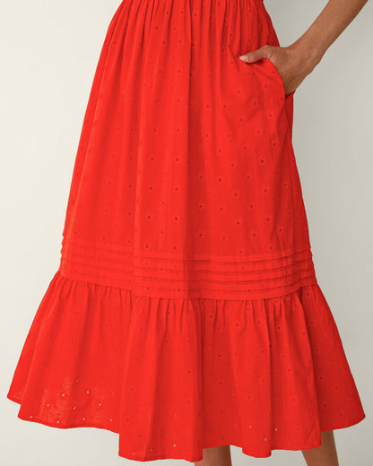 Hollie Midi Dress in Embroidered Flower | Draper James Customer Favorite