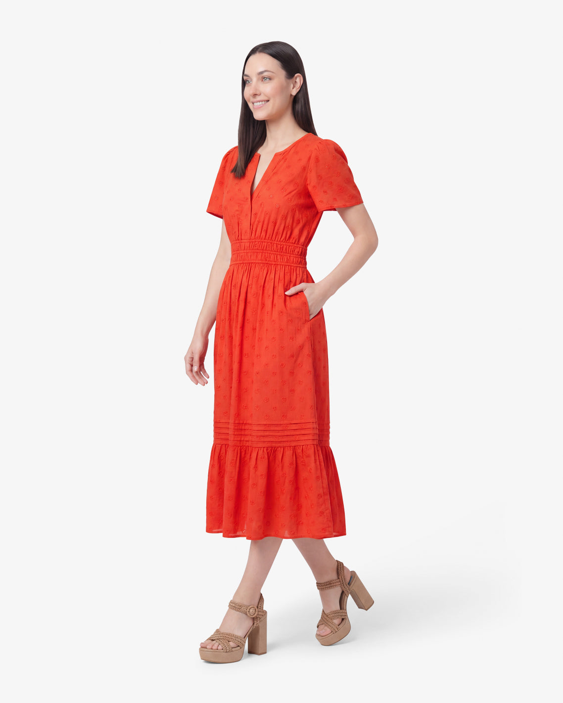 Hollie Midi Dress in Embroidered Flower | Draper James Customer Favorite