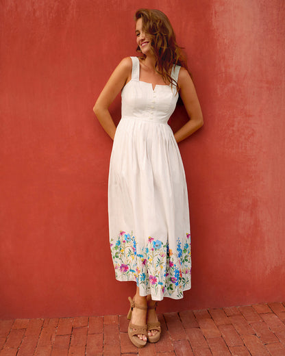 Clarence Midi Dress in Summer Blooms | Draper James Hot Sale