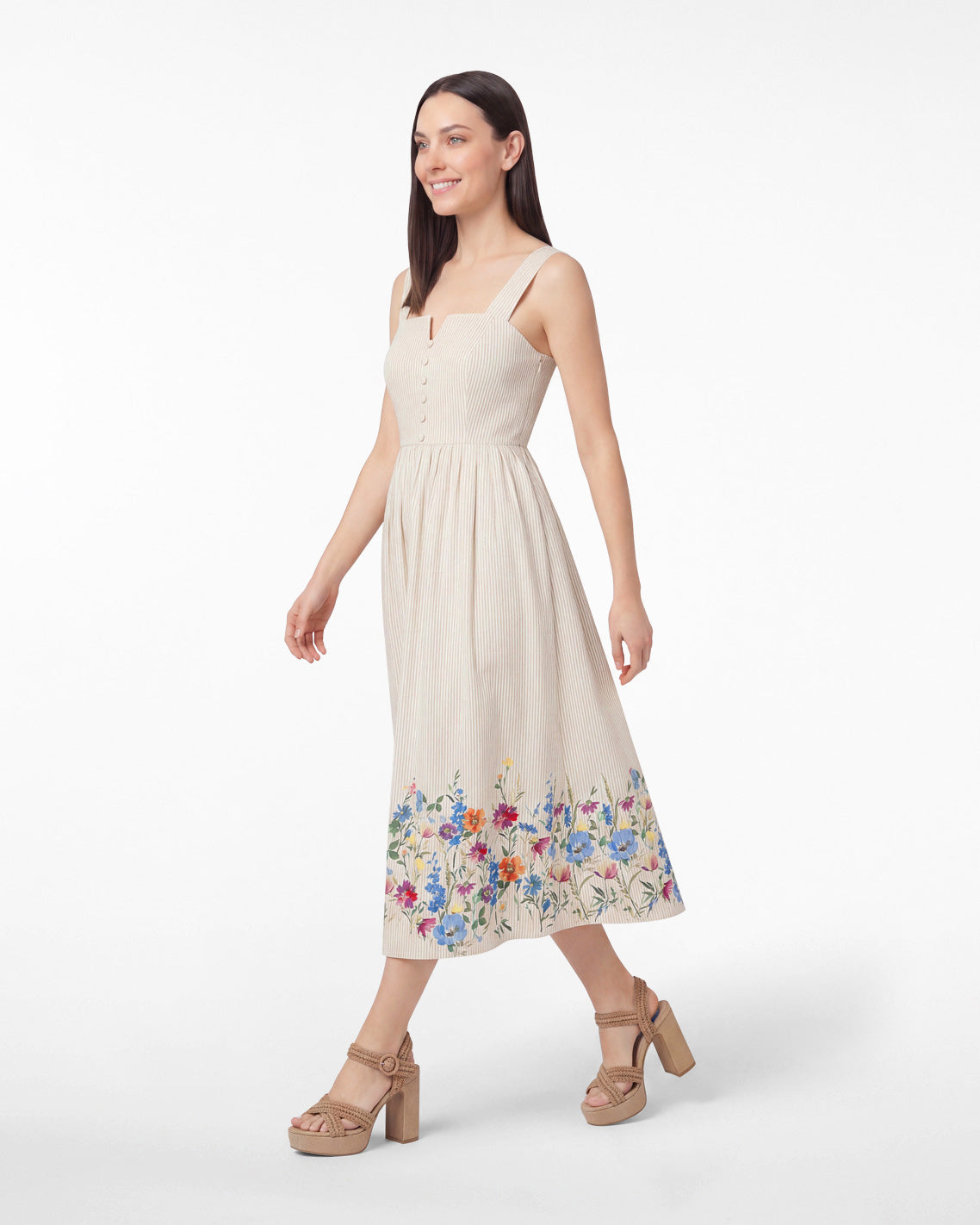Clarence Midi Dress in Summer Blooms | Draper James Hot Sale
