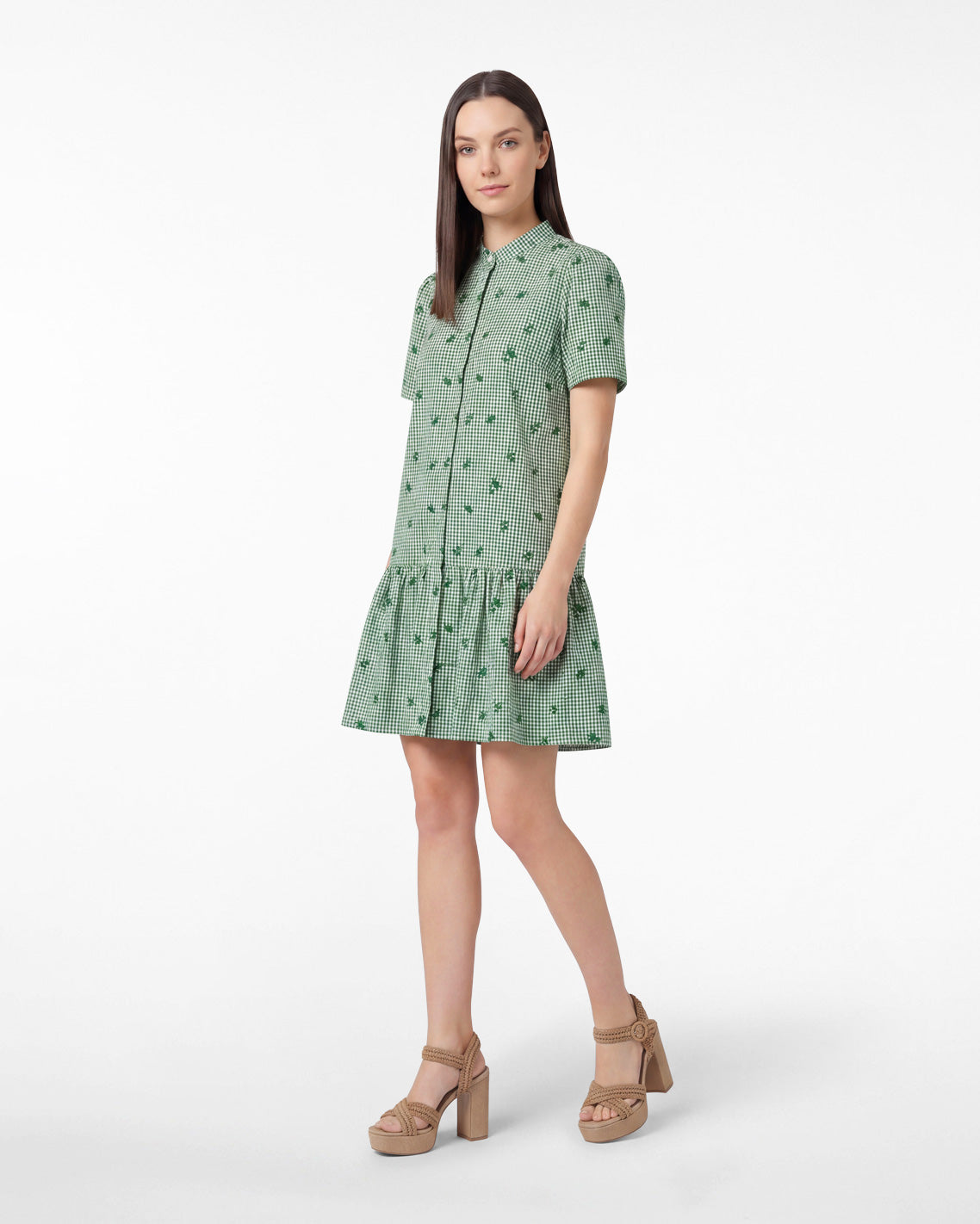 Molly Mini Dress in Green Gingham | Draper James Signature