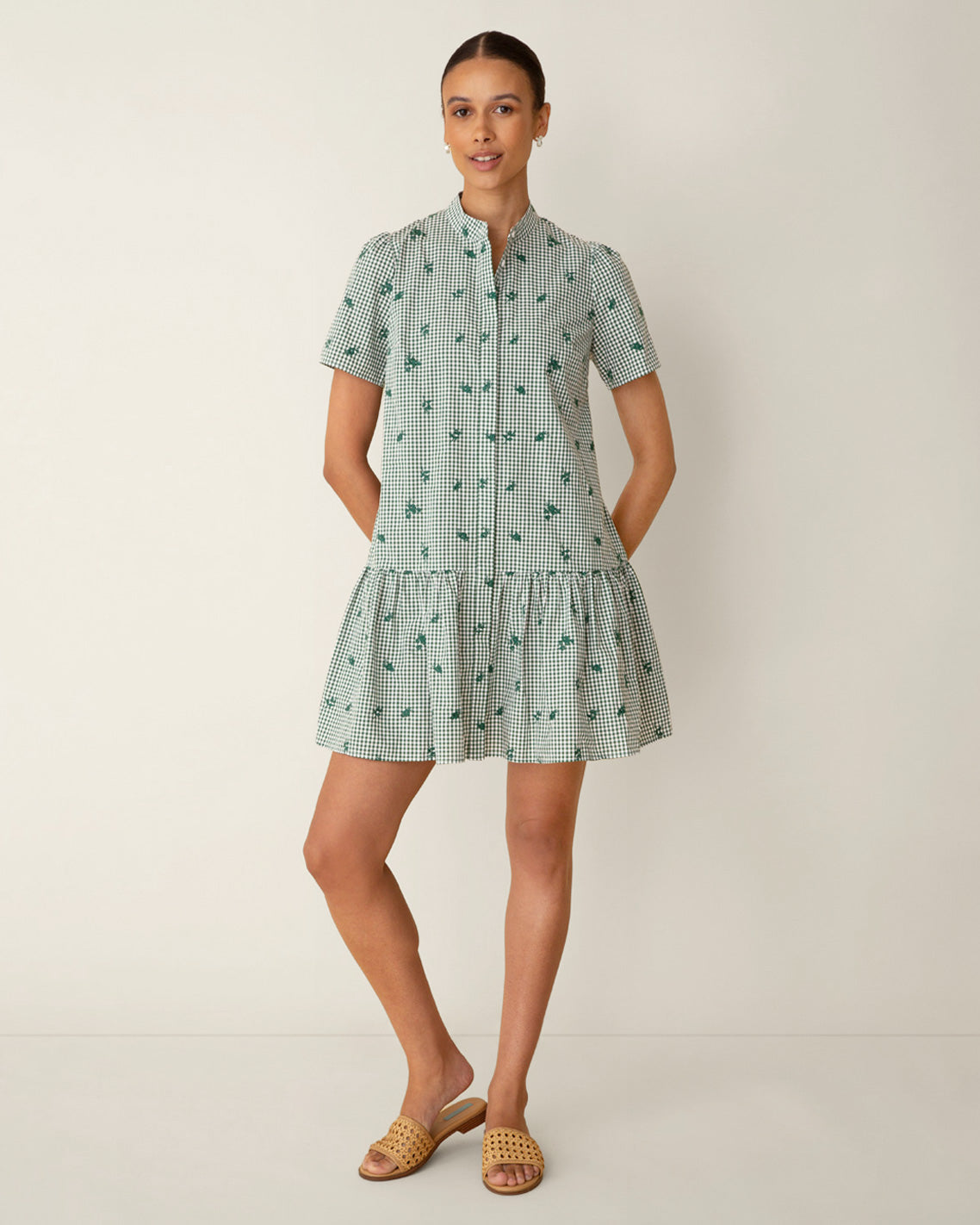 Molly Mini Dress in Green Gingham | Draper James Signature