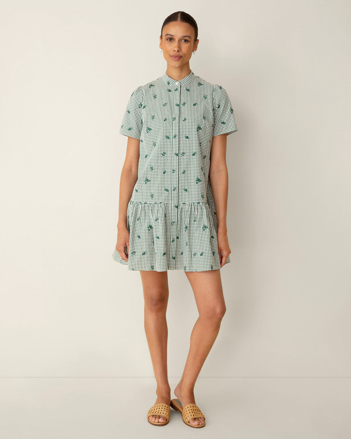 Molly Mini Dress in Green Gingham | Draper James Signature