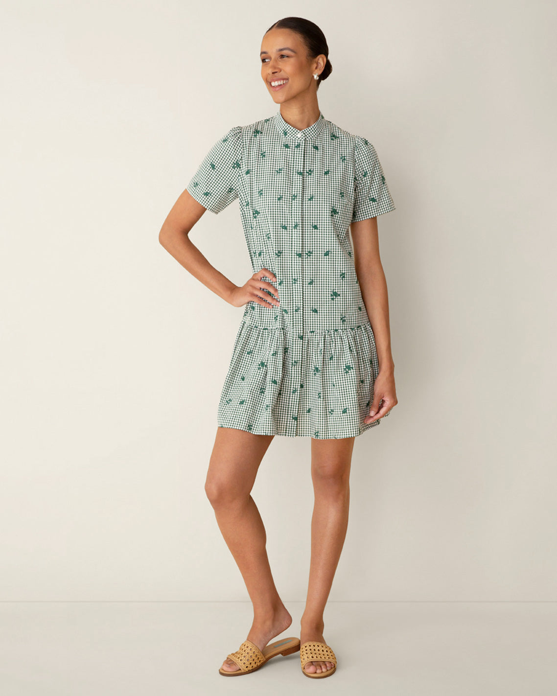 Molly Mini Dress in Green Gingham | Draper James Signature