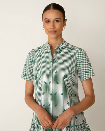 Molly Mini Dress in Green Gingham | Draper James Signature