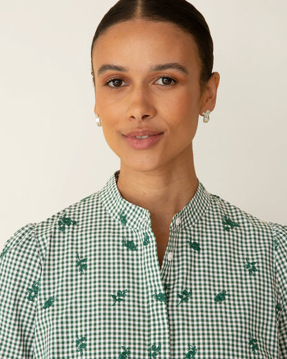 Molly Mini Dress in Green Gingham | Draper James Signature