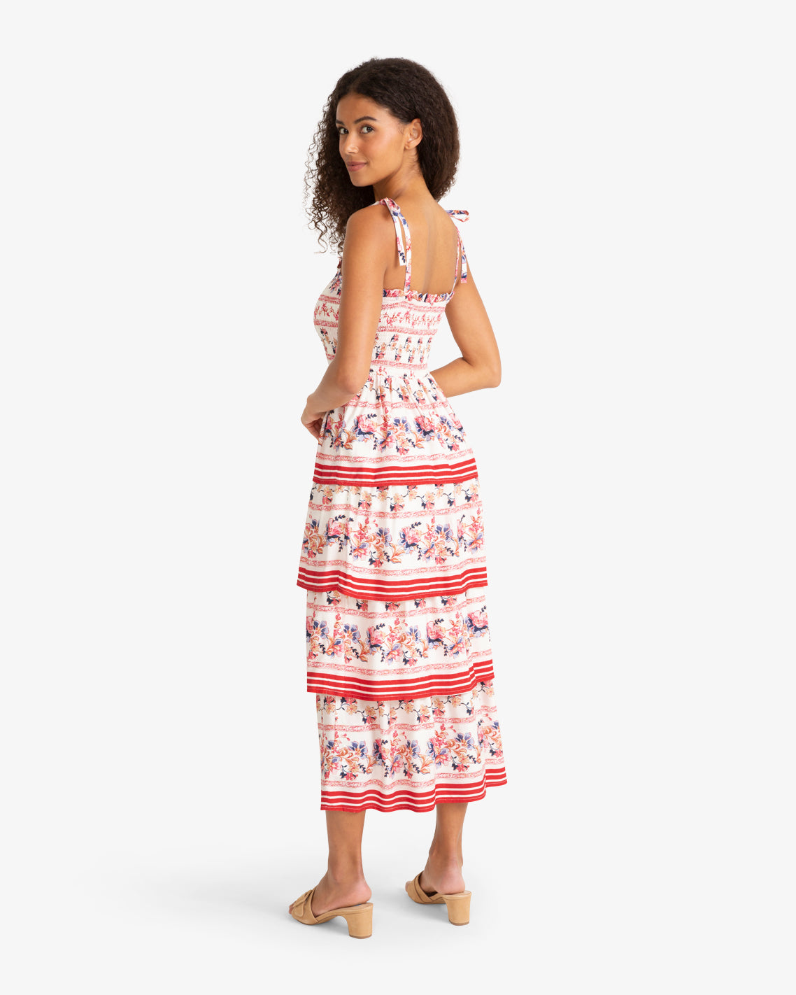 Brooke Multi Tier Midi Dress in Floral | Draper James Popular