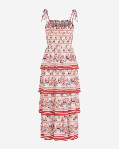 Brooke Multi Tier Midi Dress in Floral | Draper James Popular