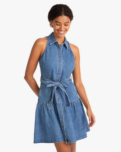 Lexi Sleeveless Tie Waist Dress | Draper James Deals