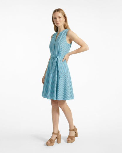 Avery Sleeveless Dress in Seersucker Stripe | Draper James Best Seller