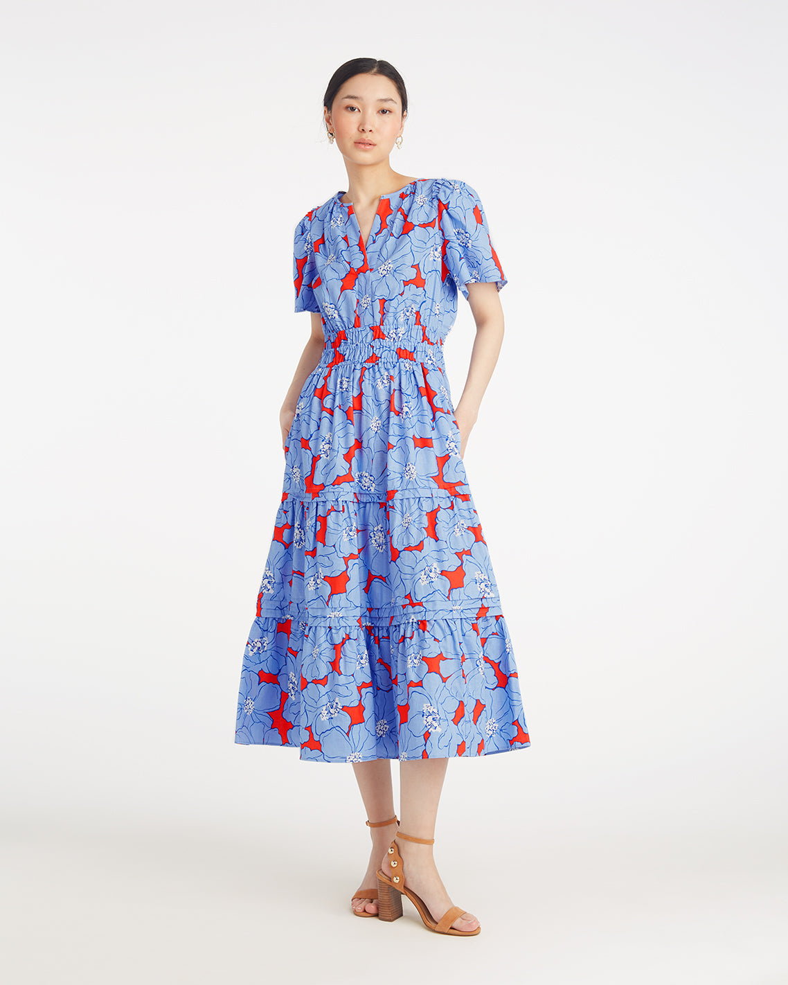 Hollie Midi Dress in Floating Floral | Draper James Latest