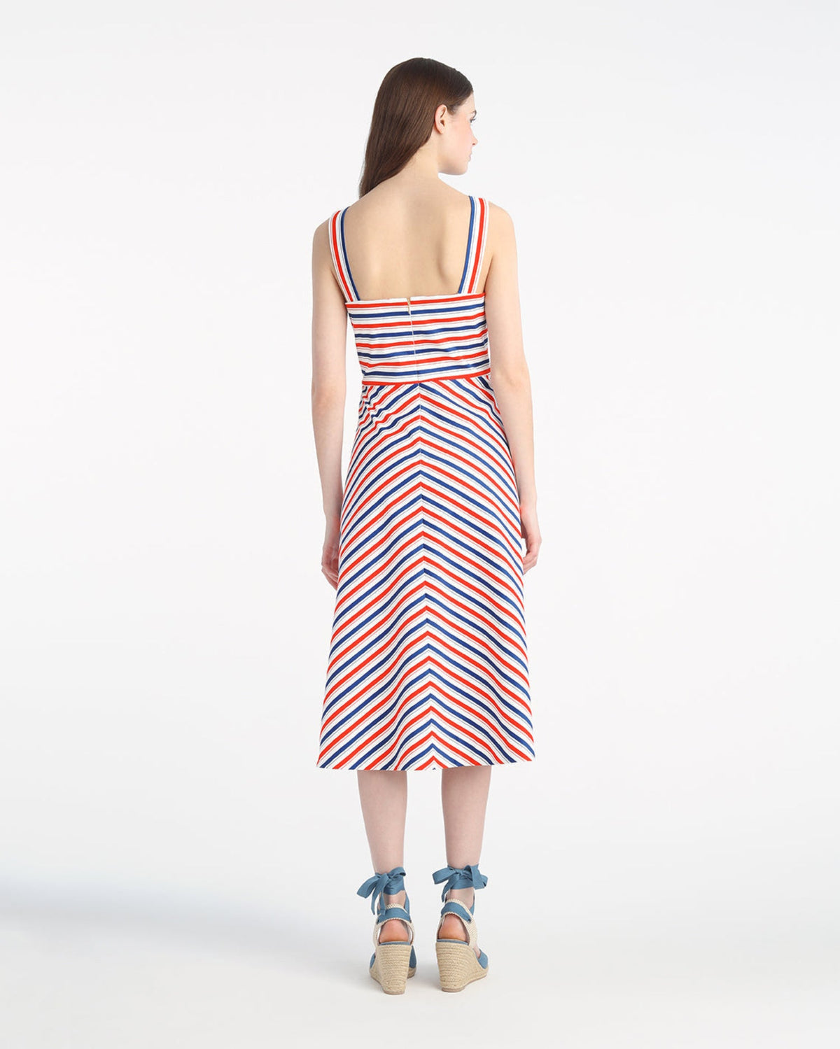 Angela Love Circle Midi Dress in Americana Stripes | Draper James Special Offer