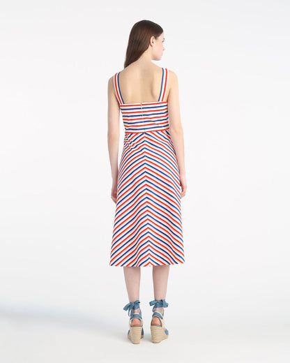 Angela Love Circle Midi Dress in Americana Stripes | Draper James Special Offer