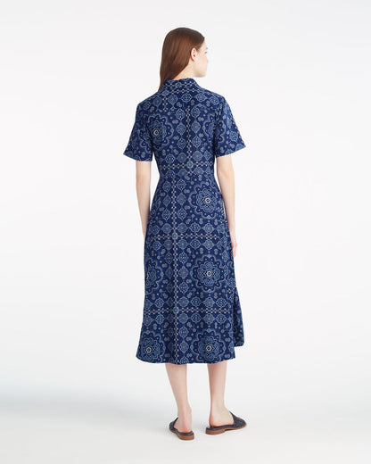 Riley Midi Shirtdress in Bandana Blue | Draper James Featured