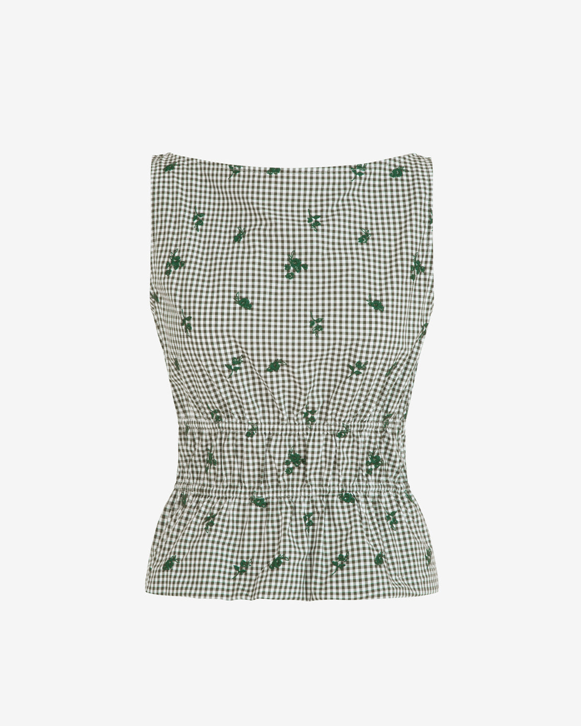 Sleeveless Top in Green Gingham | Draper James Featured