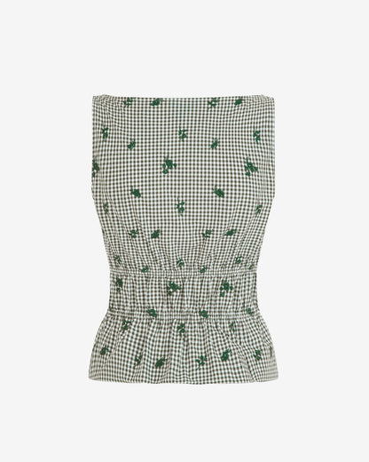 Sleeveless Top in Green Gingham | Draper James Featured