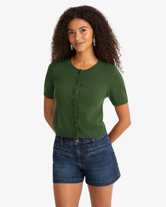 Short Sleeve Puff Sleeve Cardigan | Draper James Popular