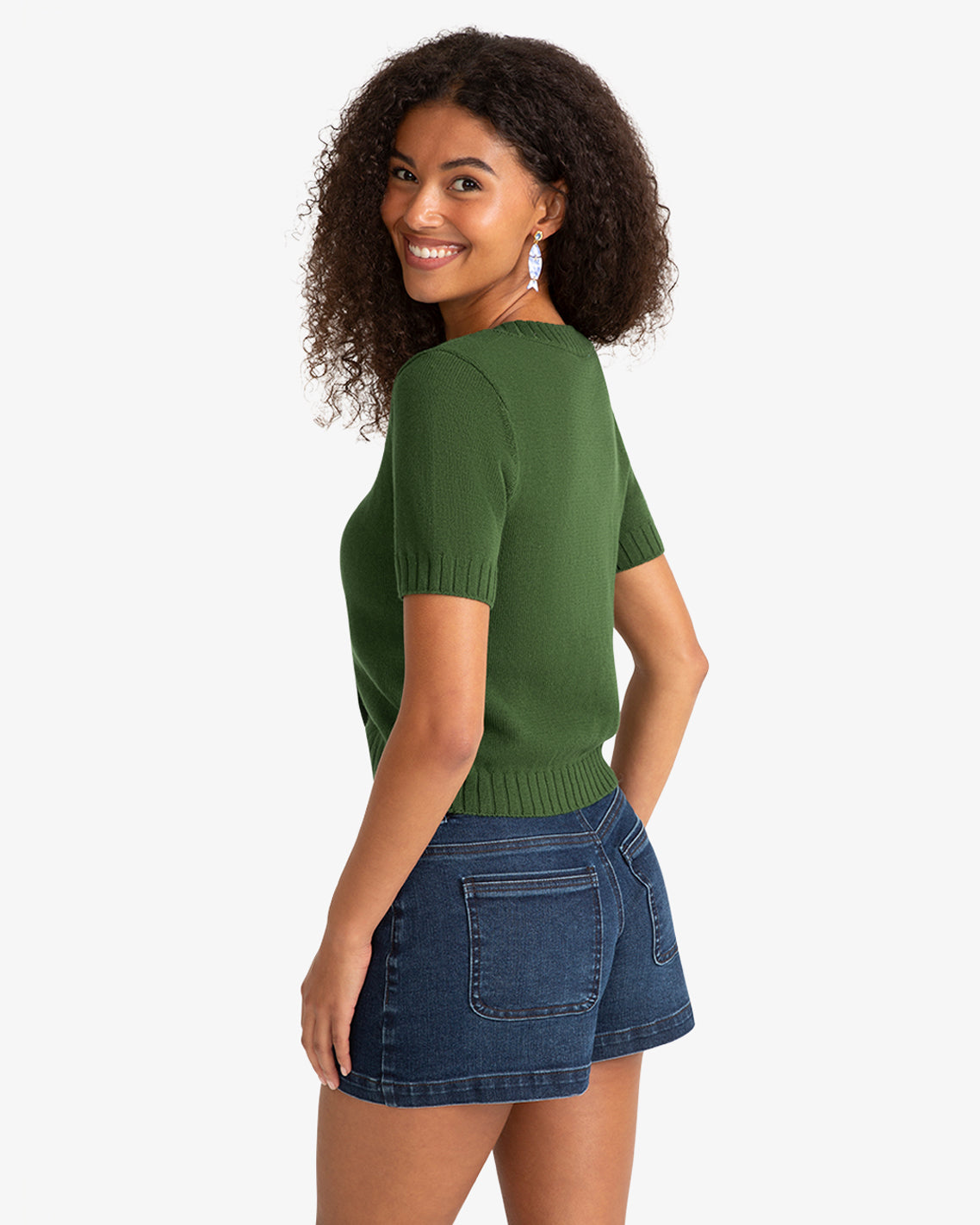 Short Sleeve Puff Sleeve Cardigan | Draper James Popular