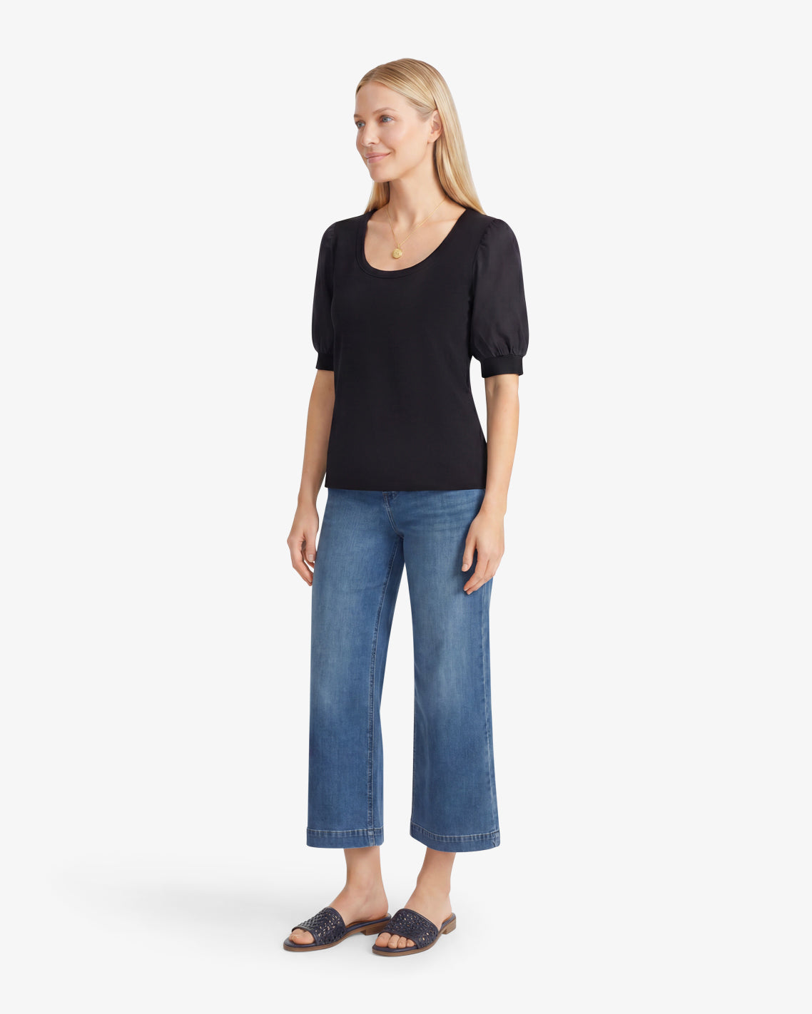Short Sleeve Mixed Media Top – Classic | Draper James Featured