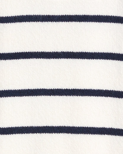 Striped Zip-Up Sweater in Mariner Stripe | Draper James Exclusive