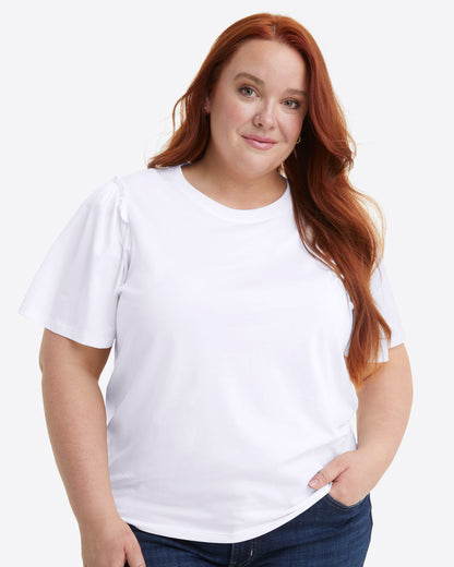 Short Sleeve Easy Knit Top in White | Draper James Exclusive