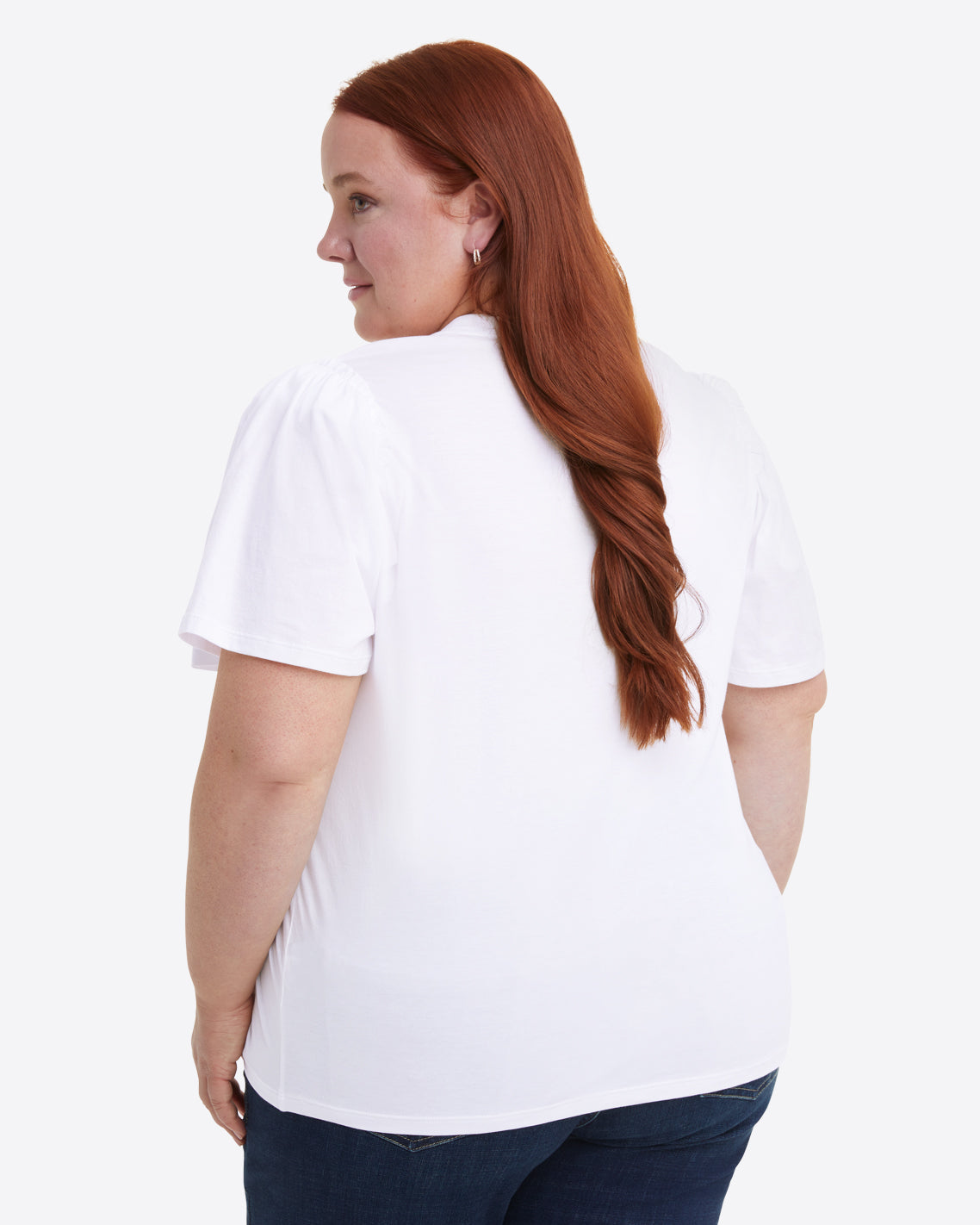 Short Sleeve Easy Knit Top in White | Draper James Exclusive