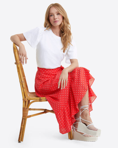 Short Sleeve Easy Knit Top in White | Draper James Exclusive