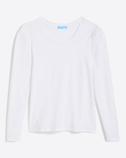 Long-Sleeve Easy Knit Top in White | Draper James Value
