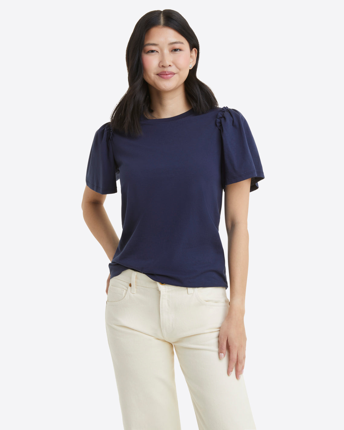 Short Sleeve Easy Knit Top in Navy | Draper James Hot Sale