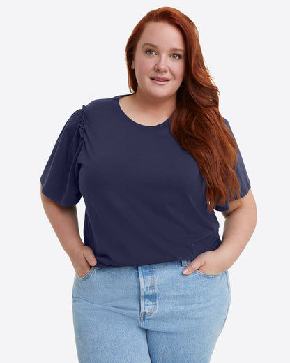 Short Sleeve Easy Knit Top in Navy | Draper James Hot Sale