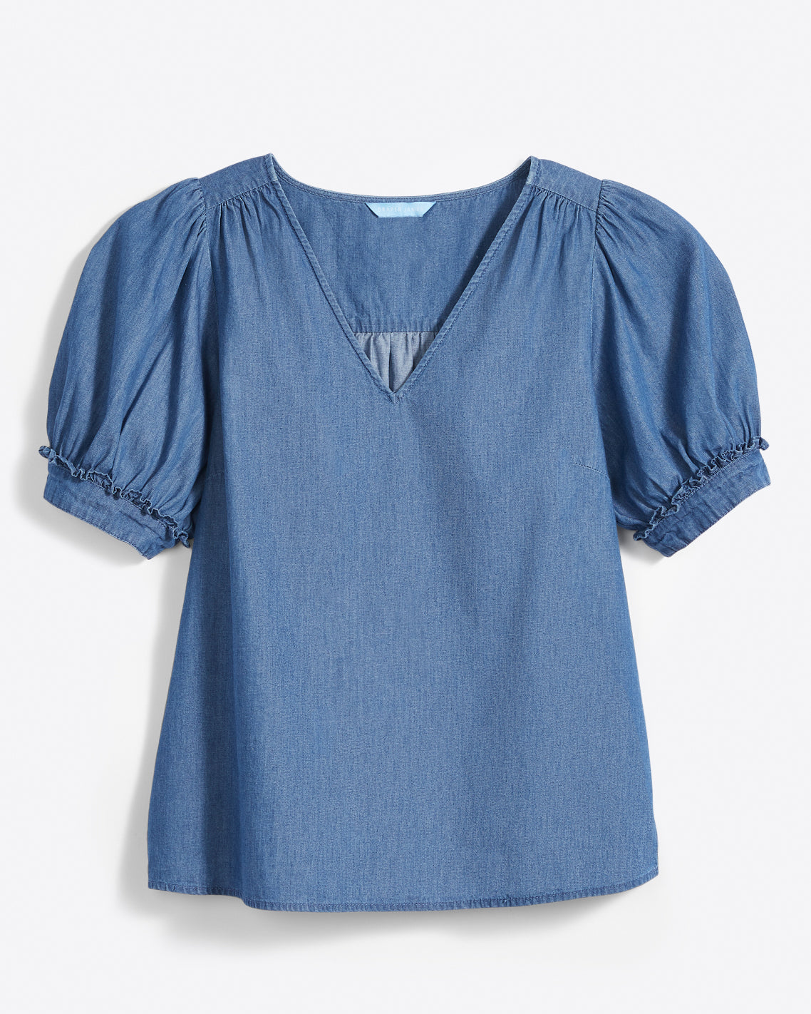 Heidi V-Neck Top in Chambray | Draper James Classic